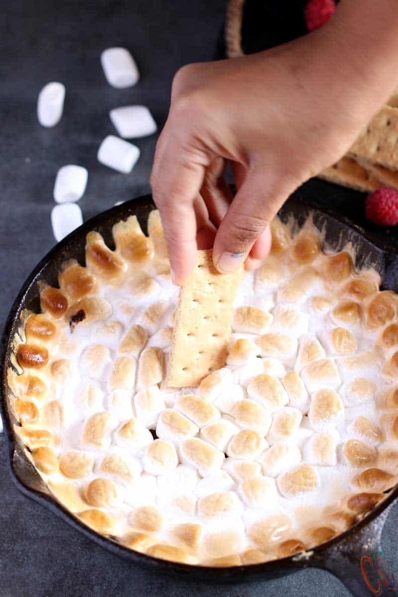 Smores Dip, smores in oven