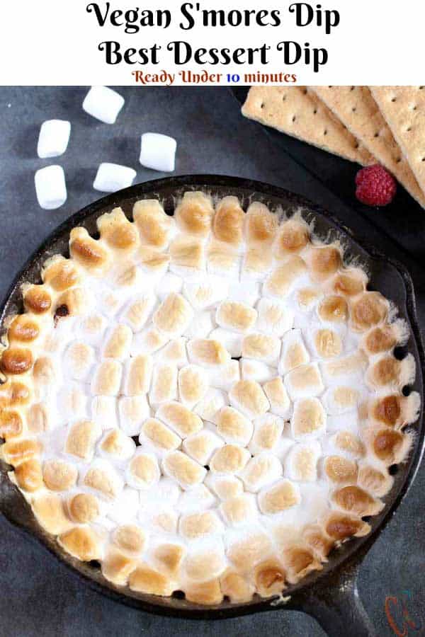 Smores Dip. Dessert dip for fruits