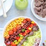 Southwest Salad with avocado dressing 5