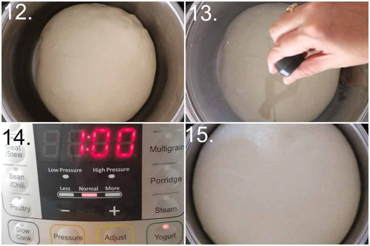 Proofing the bread bowl dough in instant pot