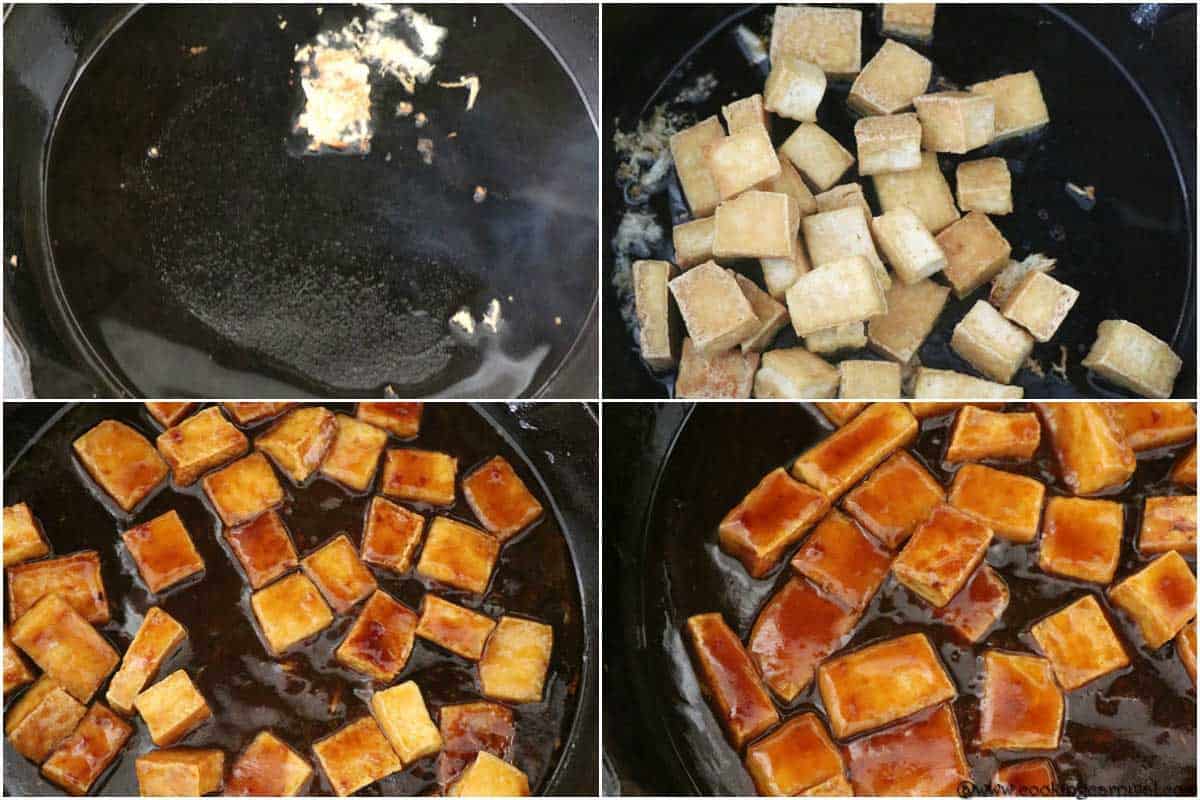 Sweet and spicy crispy tofu