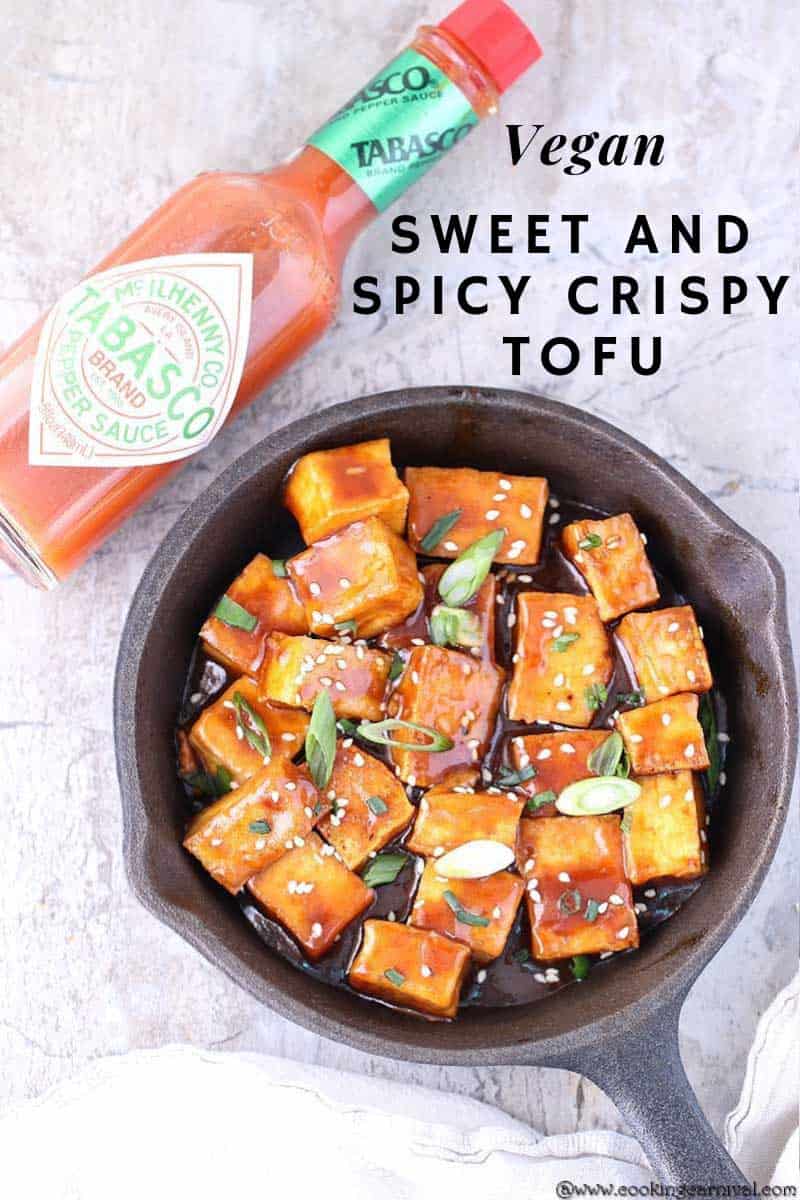 Sweet and spicy crispy tofu 3