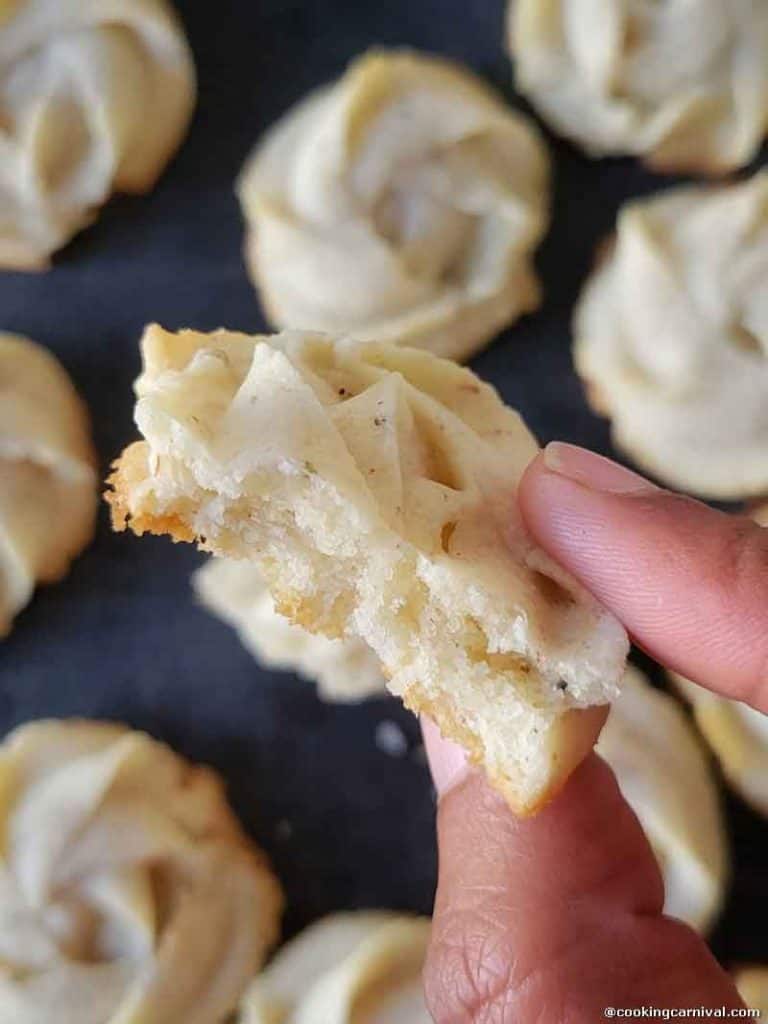 showing inner texture of butter cookies