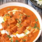 Instant Pot Tofu Tikka Masala - A delicious Gluten-free, Vegan Tofu in Indian Tomato Onion Based sauce recipe which gets ready in no time, is a perfect weeknight meal recipe and tastes best with Rice, Naan or any Indian Flat bread of your choice.