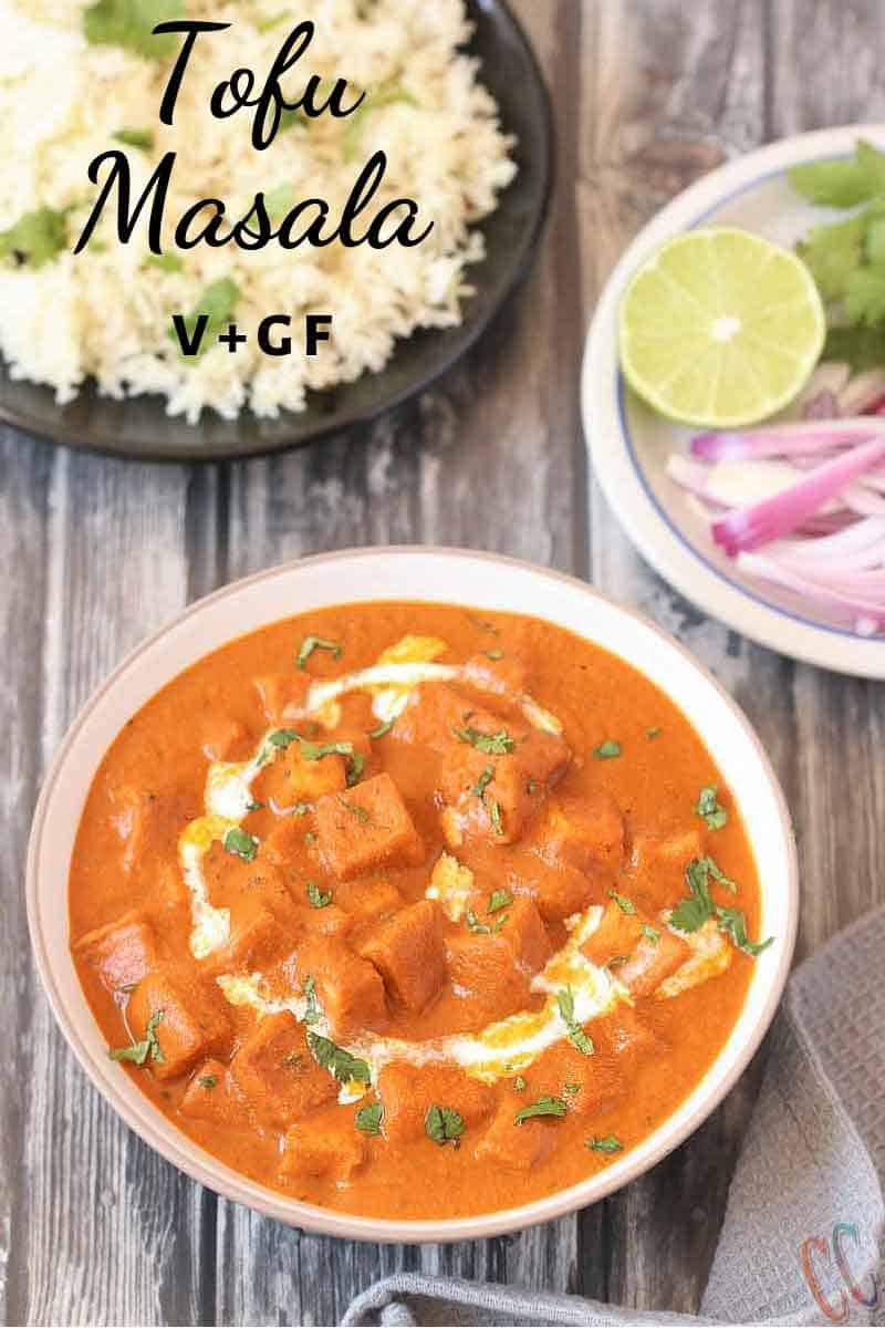 Instant Pot Tofu Tikka Masala - A delicious Gluten-free, Vegan Tofu in Indian Tomato Onion Based sauce recipe which gets ready in no time, is a perfect weeknight meal recipe and tastes best with Rice, Naan or any Indian Flat bread of your choice.