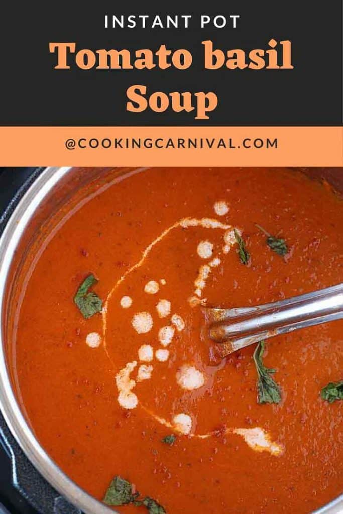 Tomato basil soup in instant pot 1