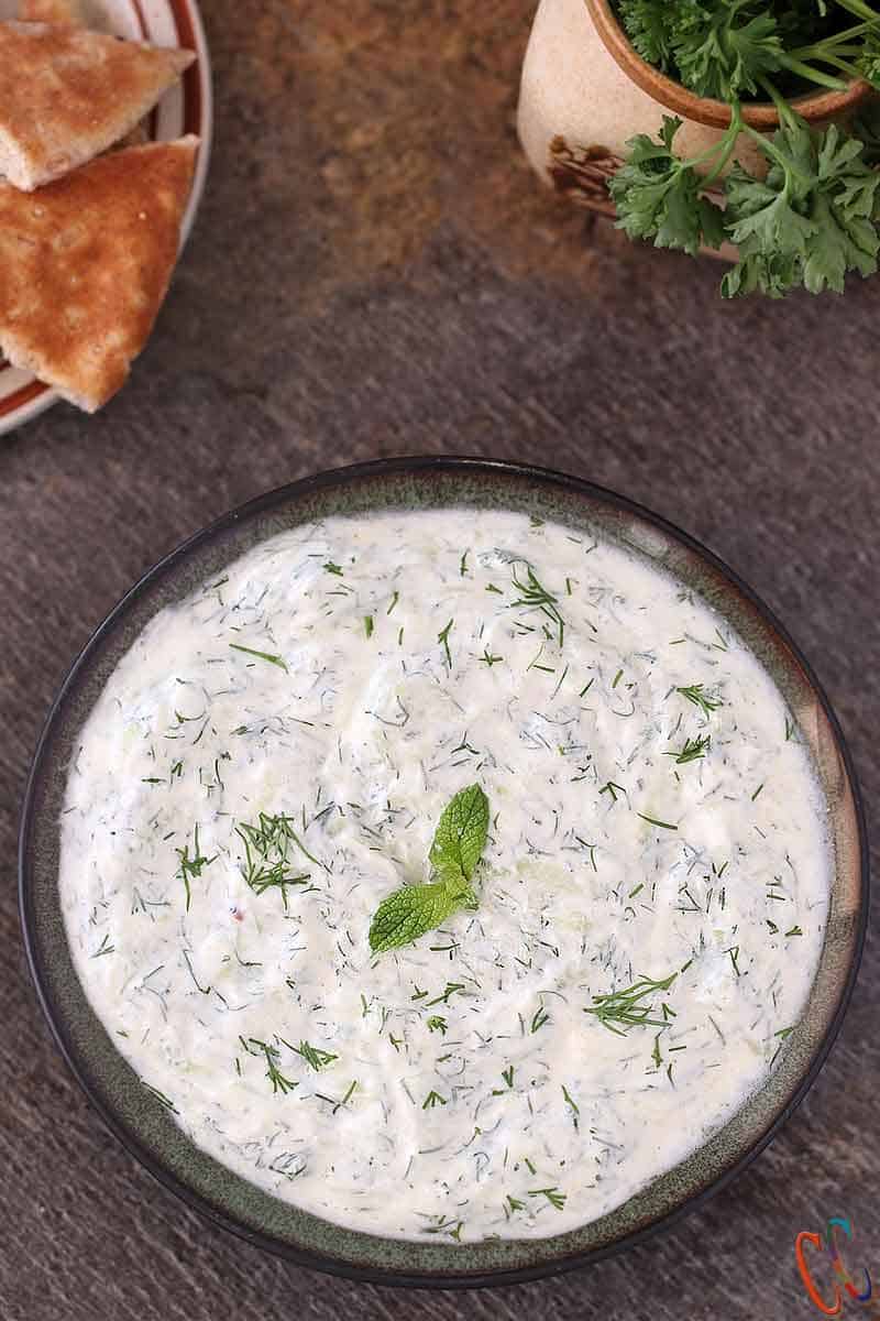 Tzatziki Sauce / Tzatziki dip / Greek Yogurt Dip for Vegetables