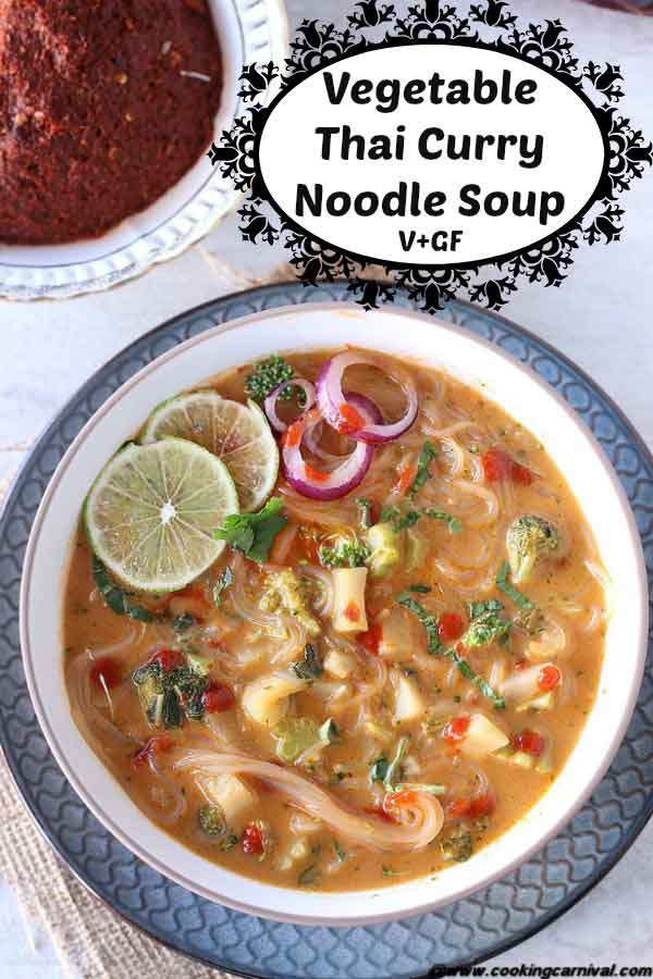 Vegan Gluten free soup / Thai soup / vegetable noodle soup / winter soup/