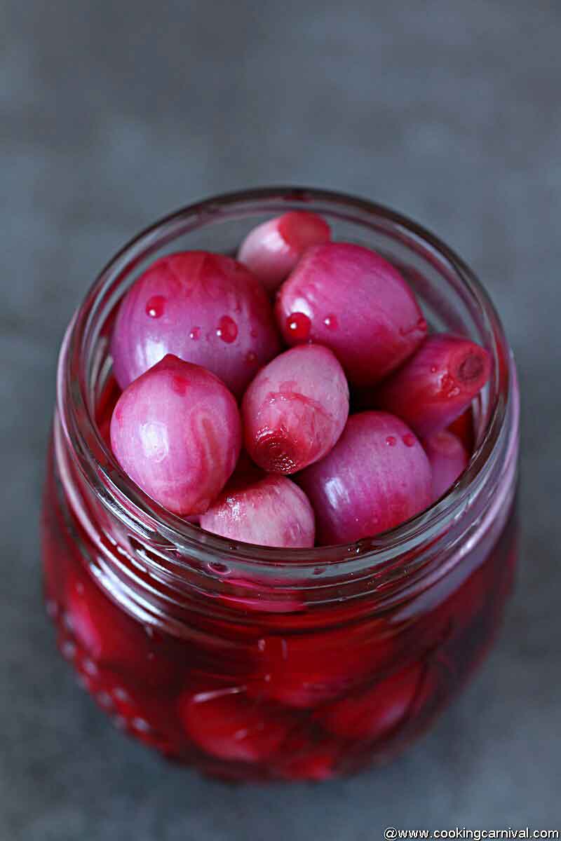 Vinegar Onion In a mason Jar