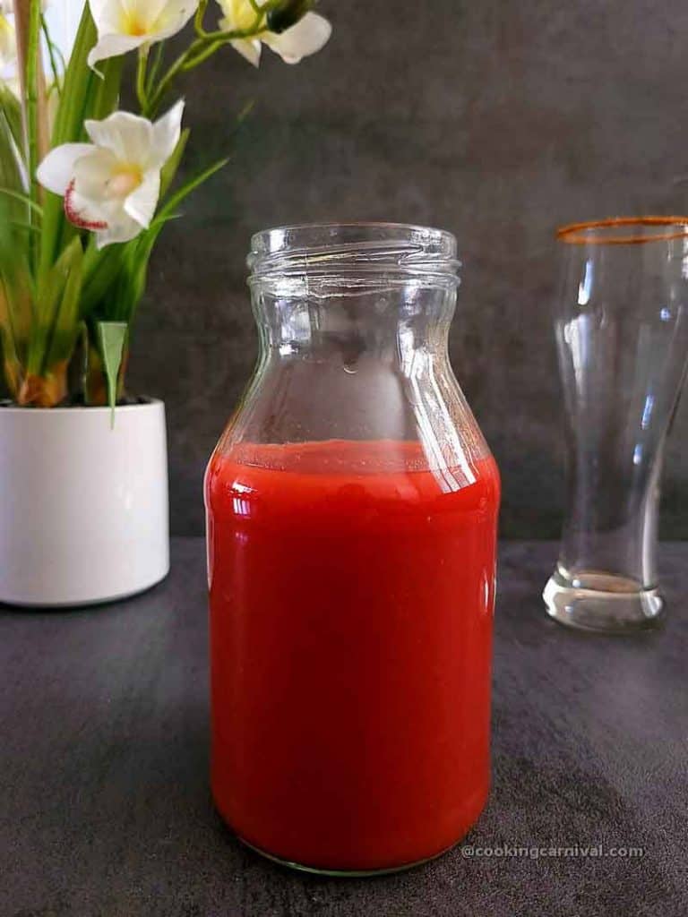 Bloody mary mix in a bottle