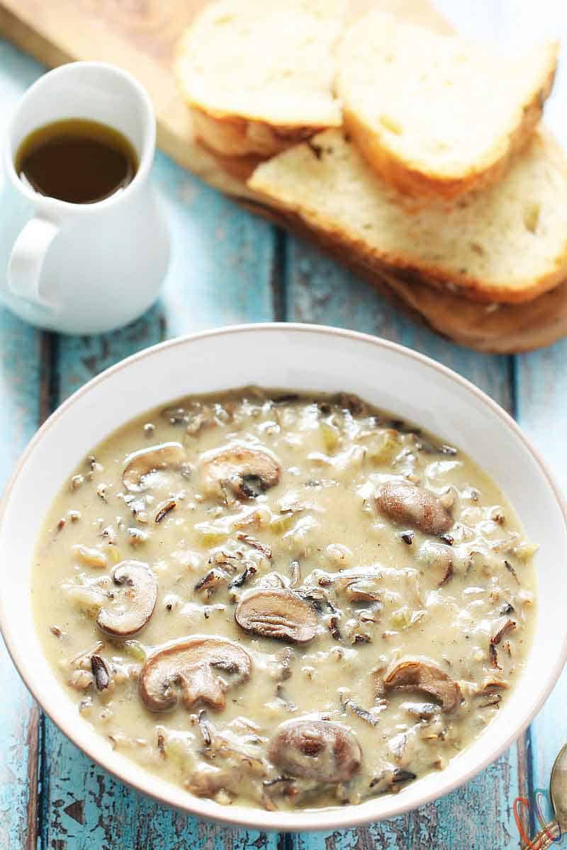 Wild Rice Mushroom Soup - Instant Pot Wild Rice Mushroom Soup - Vegan, Good for you, Perfect for Winter and is just what everyone needs in Winter.