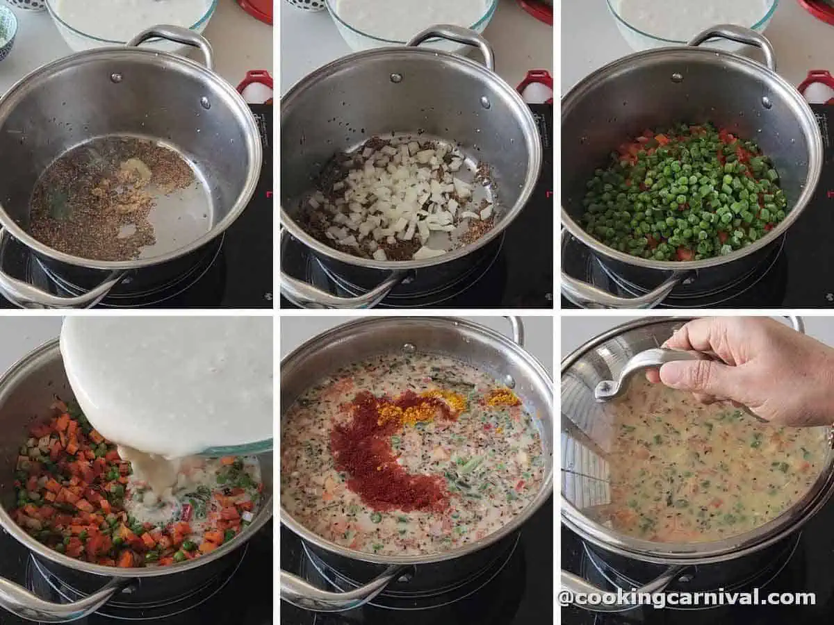 step by step process of making gujarati millet dish Bhaidku.