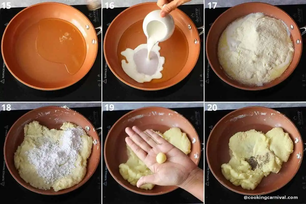 collage of making milk powder burfi