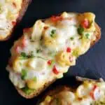 Cheese Corn Pasta Open Sandwich