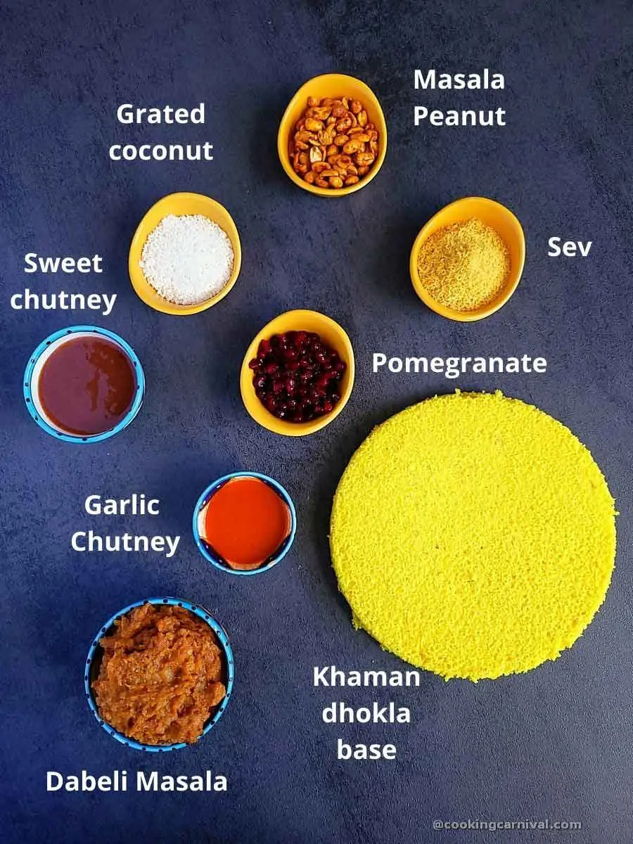 components of dabeli dhokla