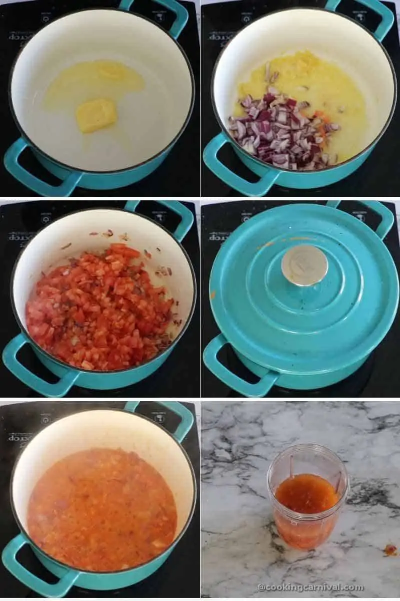 collage of making dal makhani masala