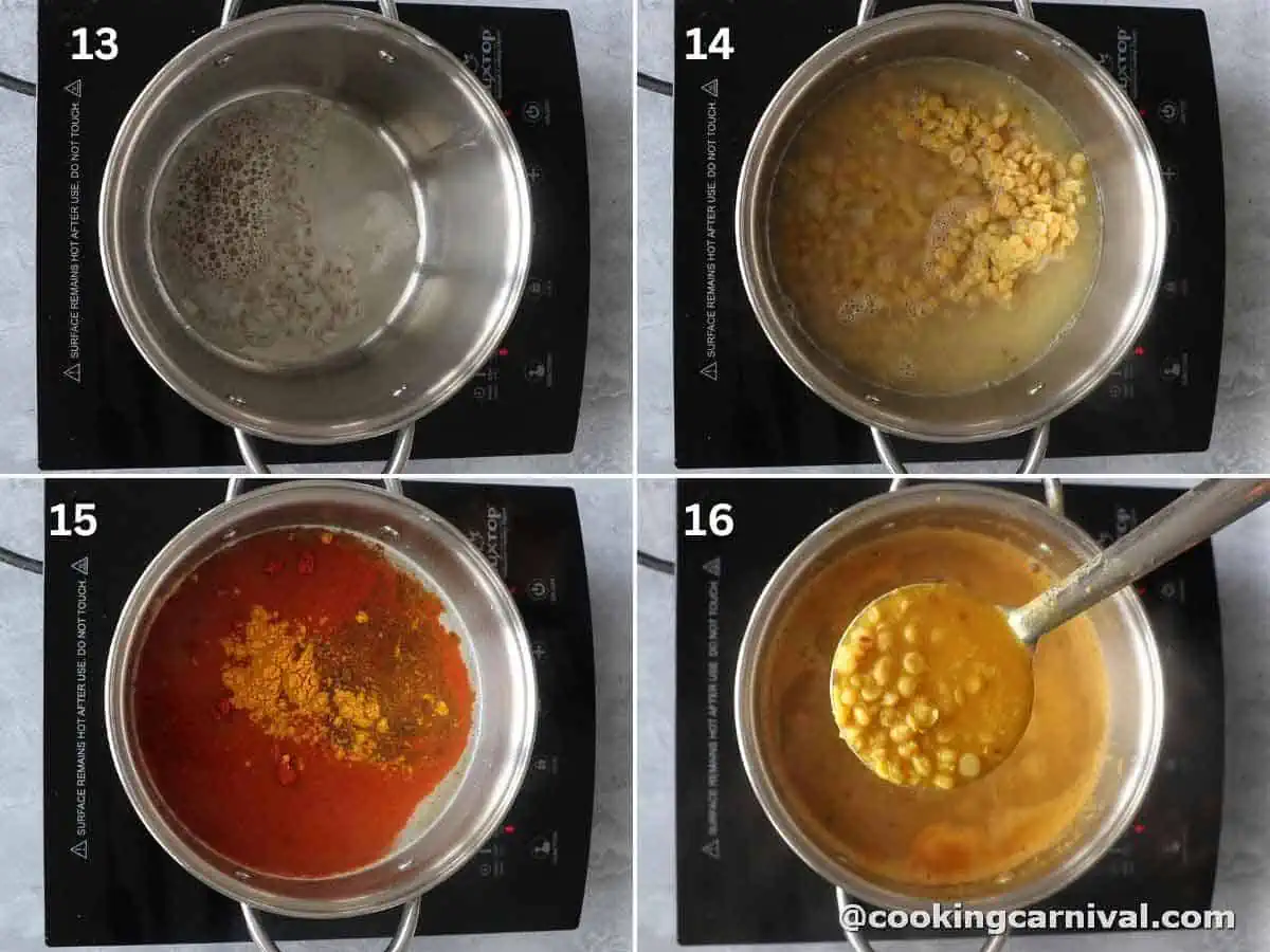 collage of making chana dal