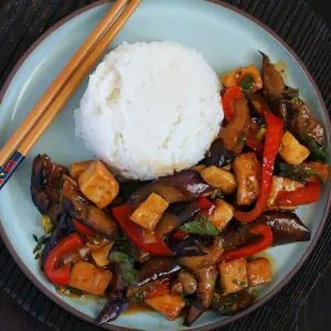 Eggplant Tofu stir fry.