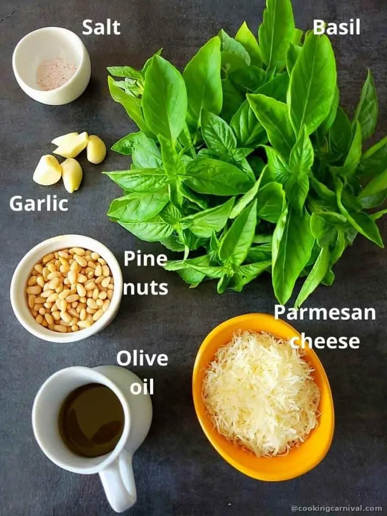 basil pesto ingredients