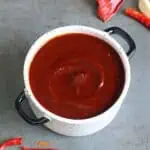 homemade enchilada sauce in a bowl.