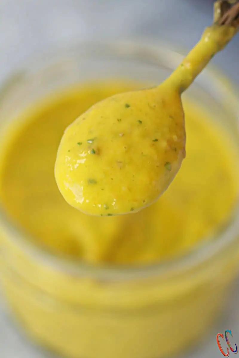 Mango Salad Dressing - Quick, Easy, simple, Lip-smacking, Fresh and fruity vegan salad dressing recipe which contains only a handful of ingredients.