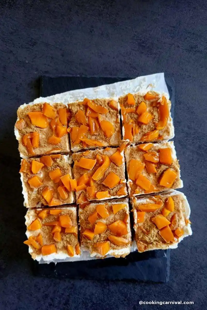 Mango graham cake pieces