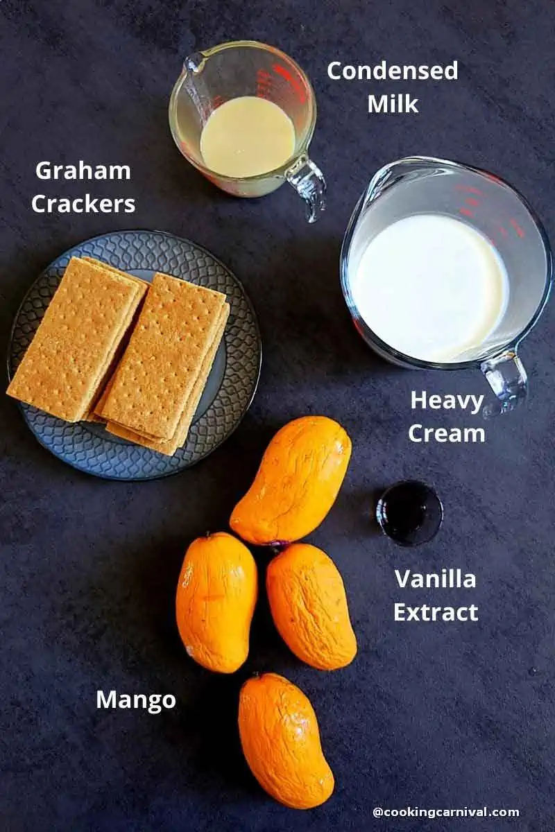 Mango graham cake ingredients