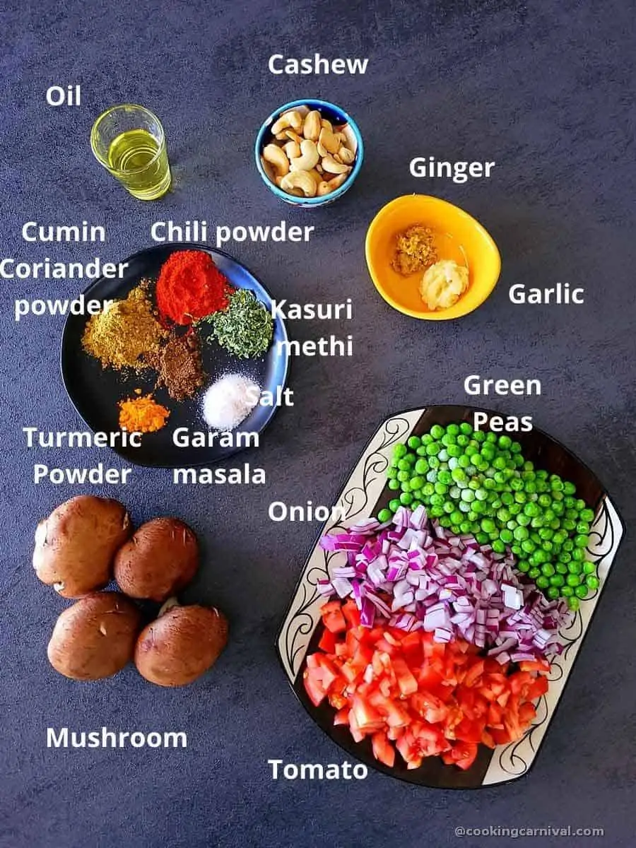 Pre measured ingredients on a gray tile