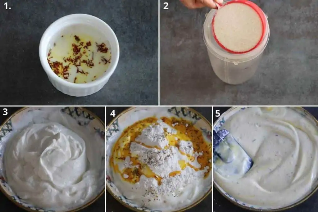 collage of making shrikhand