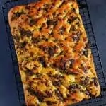 no knead basil focaccia bread