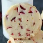 Orange cranberry shortbread cookies