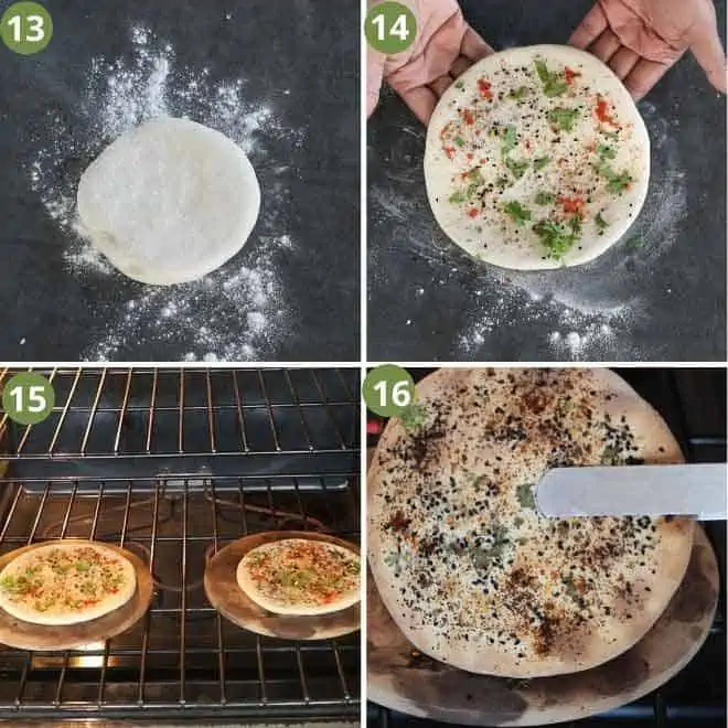 baking kulcha in oven