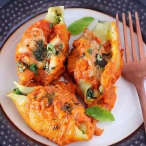 stuffed shells in a plate