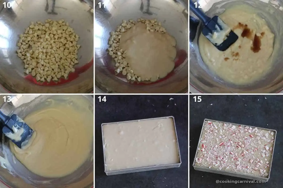 step by step process of melting white chocolate in instant pot