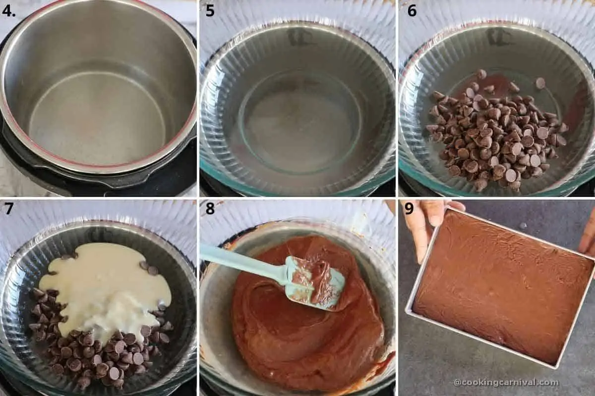 step by step process of melting chocolate in instant pot