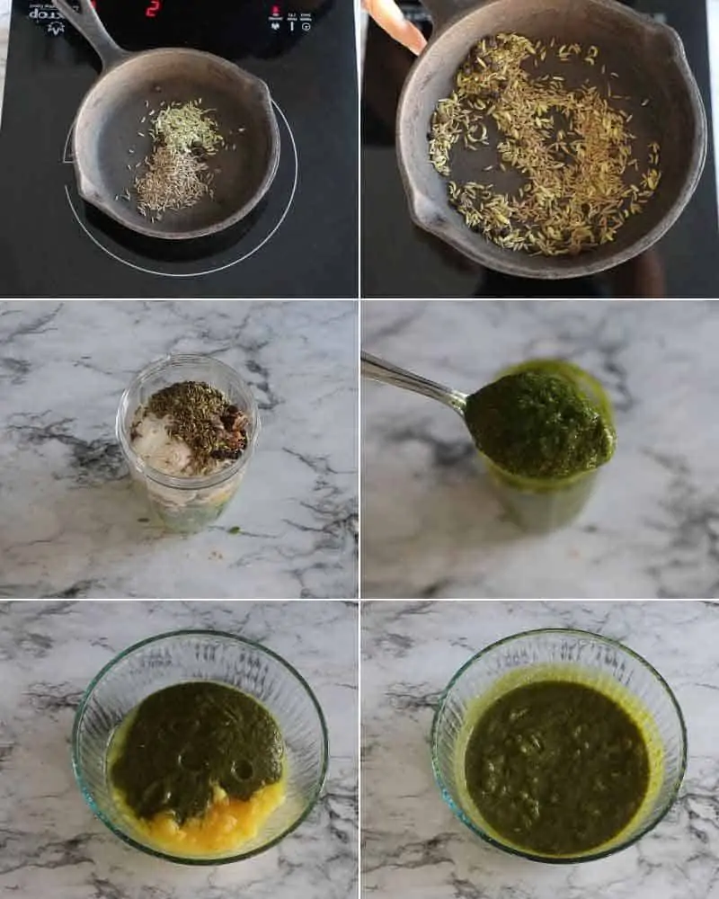 collage of making jal jeera  powder