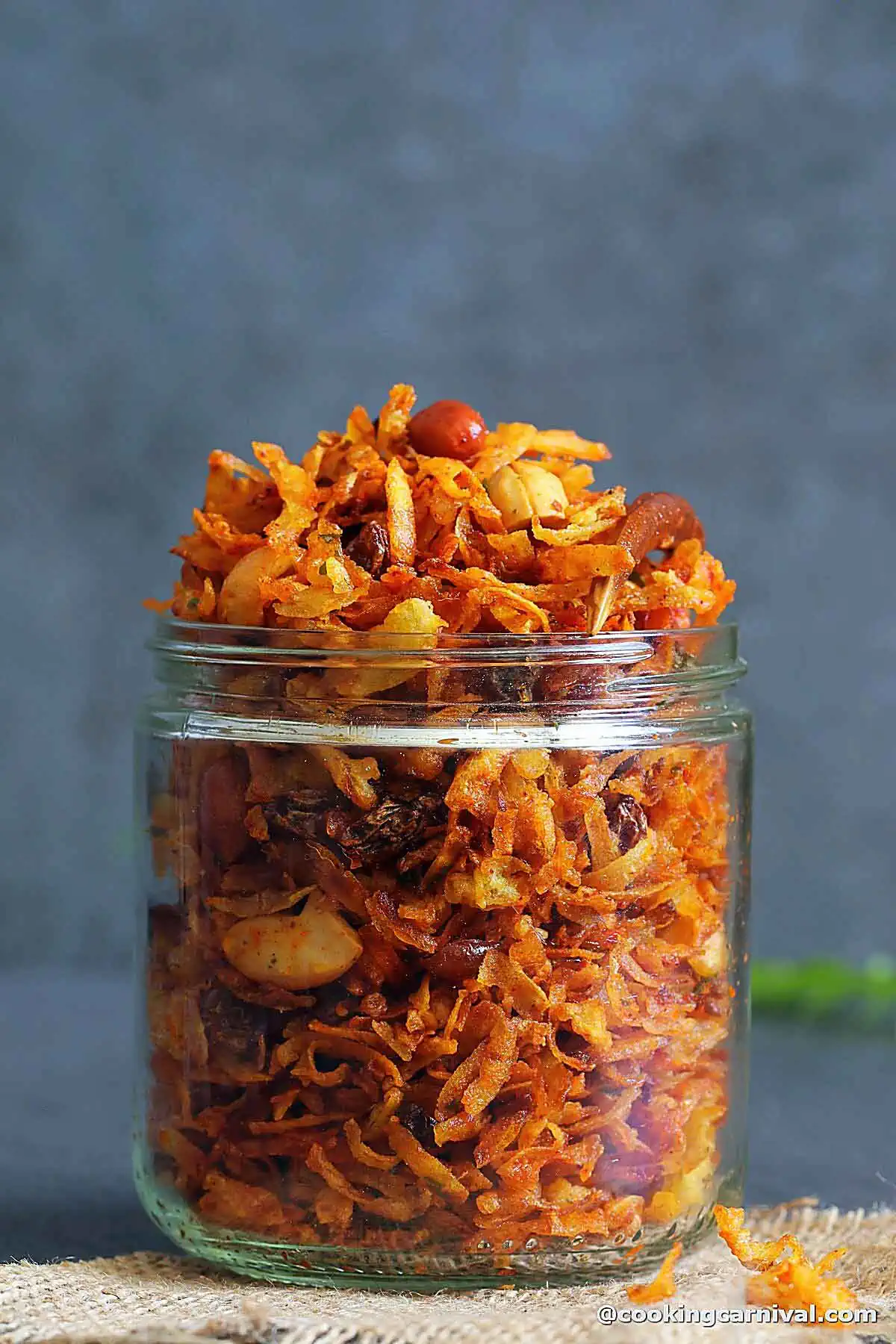 Chivda in a jar.