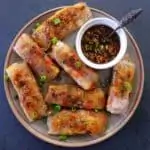 Rice paper dumplings with dipping sauce