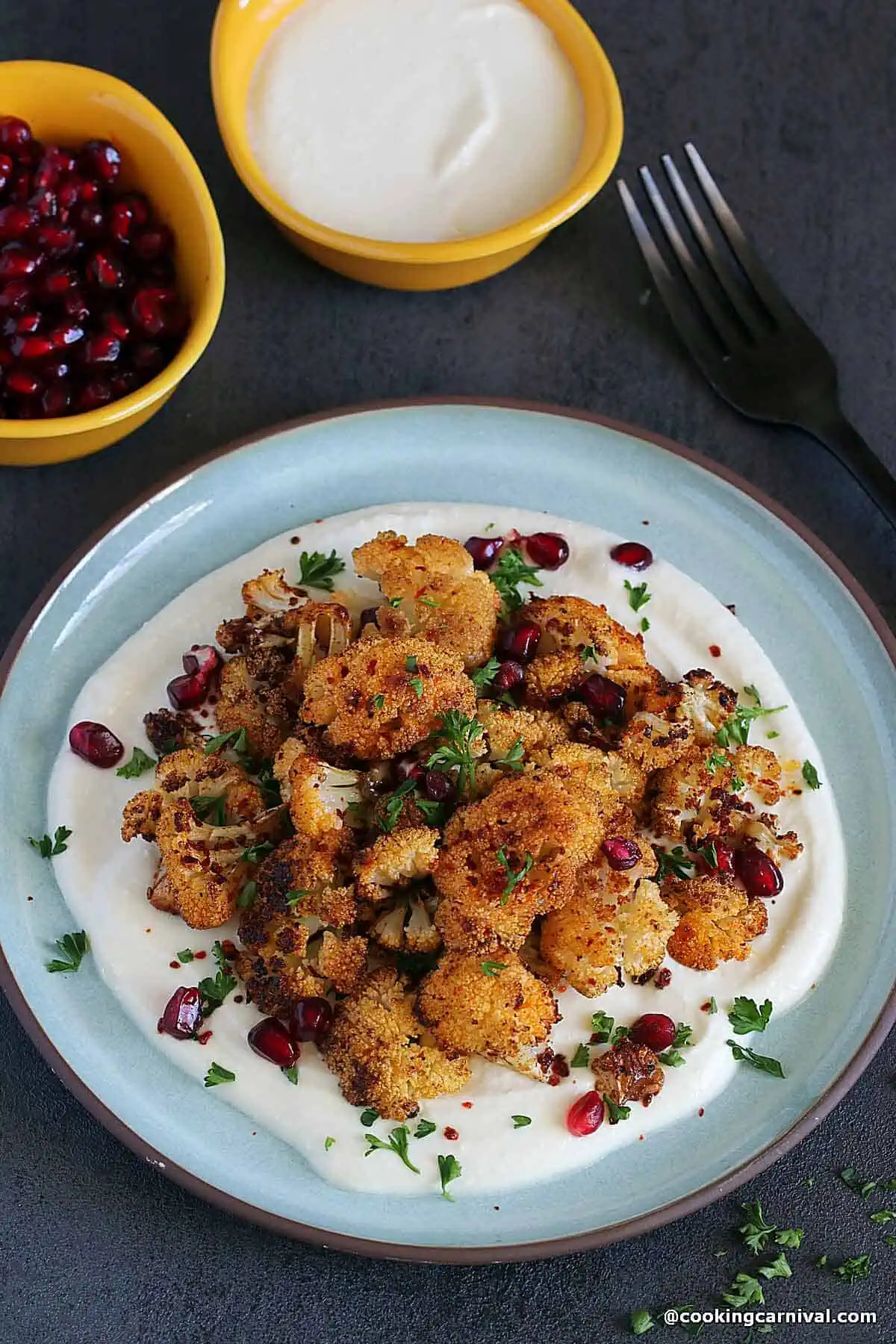 Roasted cauliflower with whipped feta